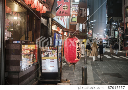 東京都新宿區市中心新宿三丁目和人民街道 東京都新宿區市中心新宿三丁目和人民街道 87017357