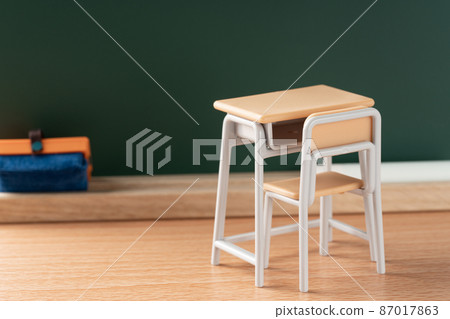 School desk and chair miniature 87017863