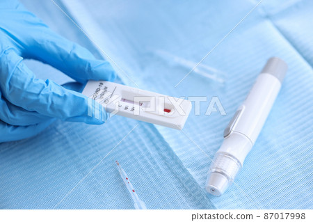 Test for COVID-19 to detect the disease closeup 87017998