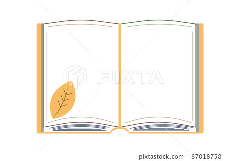 葉子和書籍傳播筆記框架簡單的向量例證秋天落葉 87018758