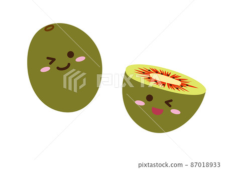 可用紅色獼猴桃字符線 87018933