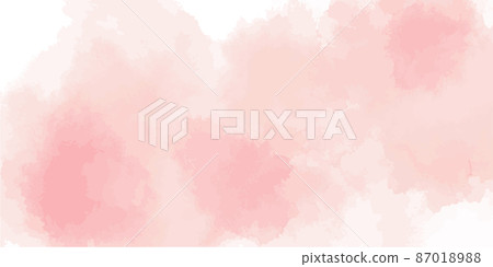 Watercolor texture background material pink spring image landscape 87018988