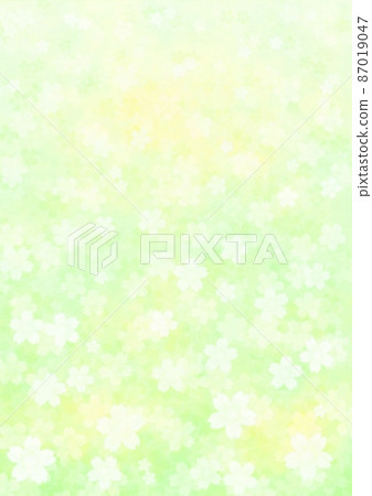 Illustration of pale yellow-green with flowers blooming all over no.01 Illustration of pale yellow-green with flowers blooming all over no.01 87019047