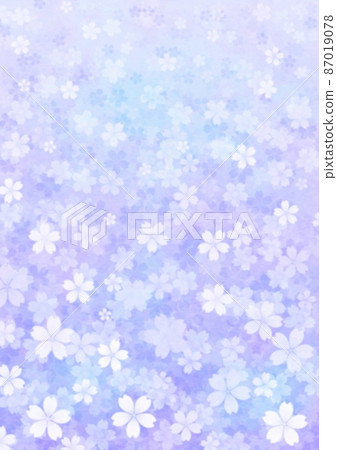 Fantastic blue illustration with flowers blooming all over no.03 Fantastic blue illustration with flowers blooming all over no.03 87019078