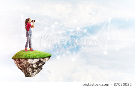 Idea of children Internet communication or online playing and parent control Idea of children Internet communication or online playing and parent control 87020023
