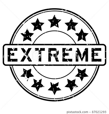 Grunge black extreme word with star icon round rubber seal stamp on white background Grunge black extreme word with star icon round rubber seal stamp on white background 87021293