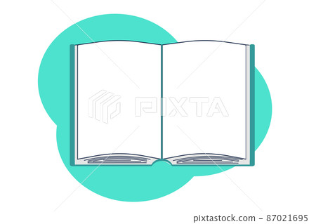 簡單的書矢量插圖素材打開打開的書 87021695