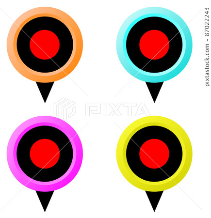 Illustration to mark and mark a specific position 87022243