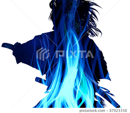 Kabuki actor who plays the role of the ronin samurai who slashes with the flame of the burning heart 87023338
