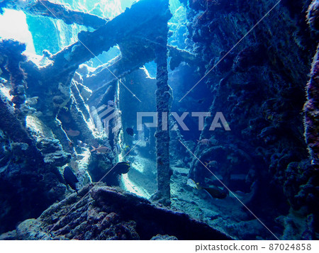 馬里亞納群島塞班島海上戰爭的廢墟 87024858