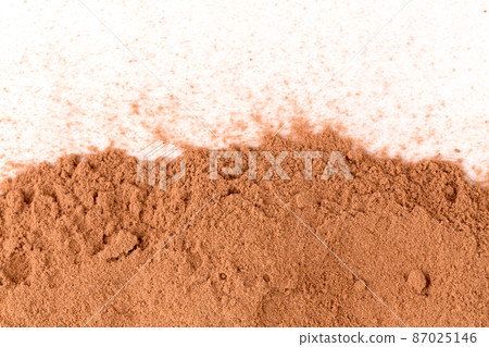 cocoa powder isolated cocoa powder isolated 87025146