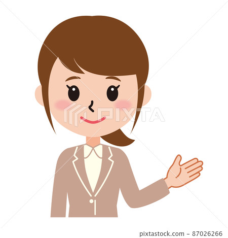 女性插圖 3/矢量引導右手 女性插圖 3/矢量引導右手 87026266