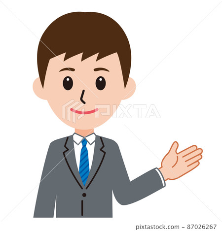 男性插圖 1/矢量引導右手 男性插圖 1/矢量引導右手 87026267