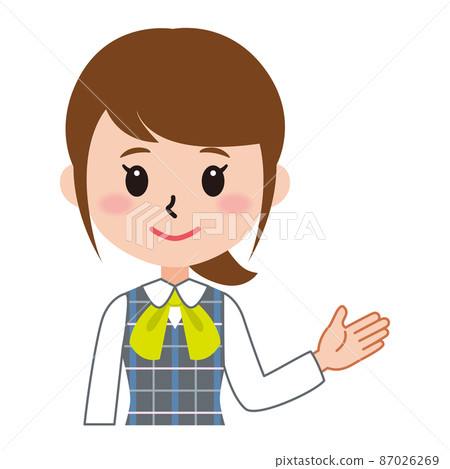 女性插圖 4/矢量引導右手 女性插圖 4/矢量引導右手 87026269