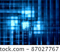 Glowing intersecting stripes - abstract background in tech style 87027767