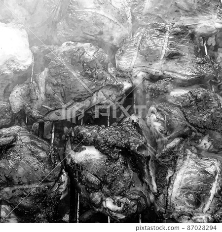Photography to theme beautiful grilled chicken meat Photography to theme beautiful grilled chicken meat 87028294