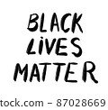 black lives matter lettering inscription on a white background 87028669