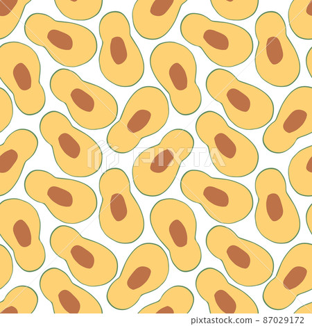 Avocado Vegetables seamless pattern. Vegetarian healthy bio food background, Vegan organic eco products. Vector illustration Avocado Vegetables seamless pattern. Vegetarian healthy bio food background, Vegan organic eco products. Vector illustration 87029172
