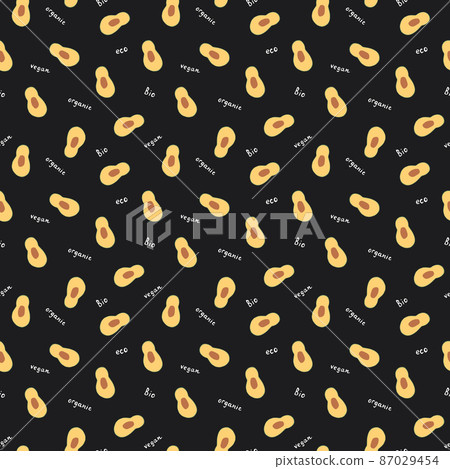 Avocado Vegetables seamless pattern. Vegetarian healthy bio food background, Vegan organic eco products. Vector illustration Avocado Vegetables seamless pattern. Vegetarian healthy bio food background, Vegan organic eco products. Vector illustration 87029454
