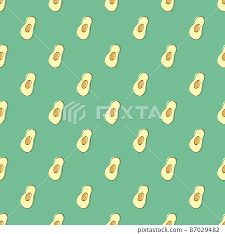 Avocado Vegetables seamless pattern. Vegetarian healthy bio food background, Vegan organic eco products. Vector illustration Avocado Vegetables seamless pattern. Vegetarian healthy bio food background, Vegan organic eco products. Vector illustration 87029482