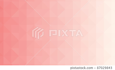 Pink segmented background. Triangular pixelation. Color texture. 87029843
