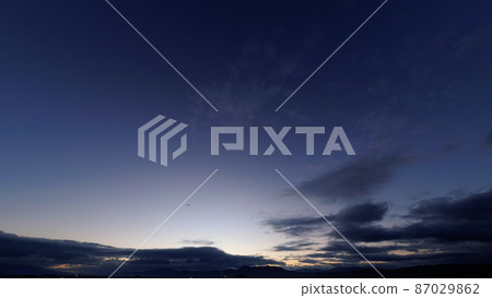 Winter morning sky, wide angle, 220131am 87029862