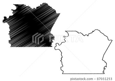 Fayette County, Commonwealth of Pennsylvania (U.S. county, United States of America, USA, U.S., US) map vector illustration, scribble sketch Fayette map 87031253