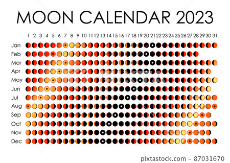 2023 Moon calendar. Astrological calendar design. planner. Place for stickers. Month cycle planner mockup. Isolated black and white background 2023 Moon calendar. Astrological calendar design. planner. Place for stickers. Month cycle planner mockup. Isolated black and white background 87031670