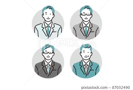 Person businessman icon set 87032490