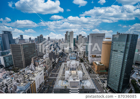 Scenery from the 3rd building in front of Osaka Station [Osaka Umeda scenery] 87036085
