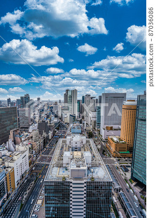 Scenery from the 3rd building in front of Osaka Station [Osaka Umeda scenery] 87036086