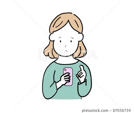 使用智能手機的女人 87036734