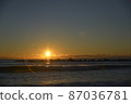 First sunrise seen from Maebara Beach, Kamogawa City, Chiba Prefecture ① 87036781