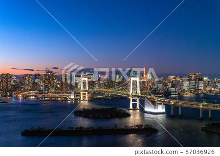 《Tokyo》 Tokyo waterfront / city night view 87036926
