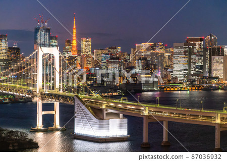 《東京》東京海濱/城市夜景 《東京》東京海濱/城市夜景 87036932