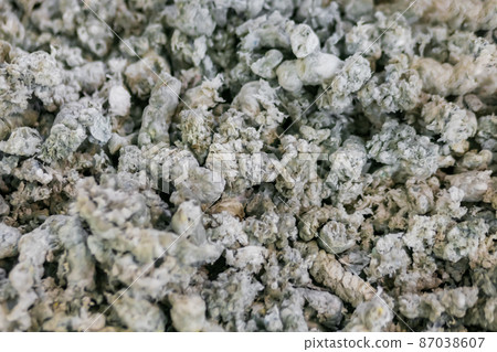 Recycling, renewable resource - heap of secondary soft plastic granules 87038607