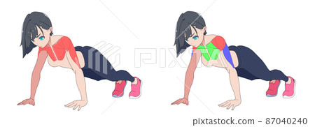 A woman with a push-up A woman with a push-up 87040240