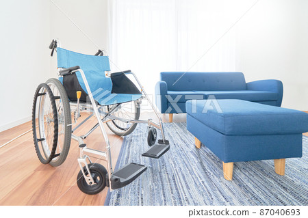 A living room with a wheelchair *property release has been obtained 87040693