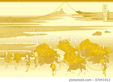 Katsushika Hokusai Image Surushu Ohno Nitta Titled Gold Katsushika Hokusai Image Surushu Ohno Nitta Titled Gold 87041912