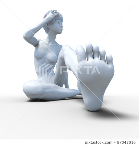 White figure female nude perming3DCG illustration material 87042016