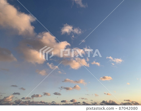 Spring sunset sky Spring sunset sky 87042080