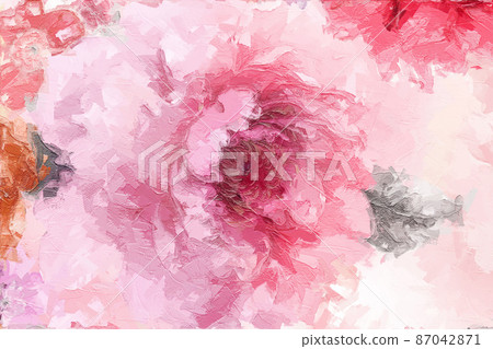 Abstract beautiful oil painting flower vintage illustration Abstract beautiful oil painting flower vintage illustration 87042871
