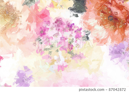 Abstract beautiful oil painting flower vintage illustration Abstract beautiful oil painting flower vintage illustration 87042872
