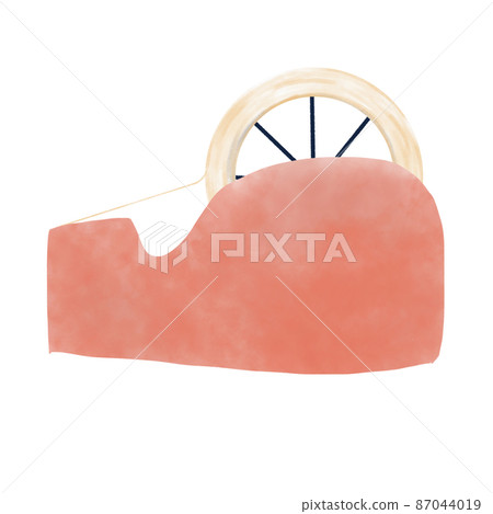 文具玻璃紙膠帶水彩風格插圖 87044019