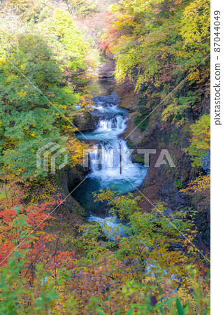 Homeishijuhachi Falls Autumn Leaves (Sendai City, Miyagi Prefecture) 87044049