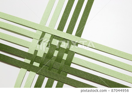 Paper band handmade production image (white background, copy space) 87044956