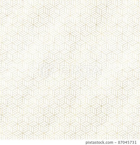 龜殼日本圖案背景材料 Ajiro 金色日本紙風格質感優雅的白色六邊形幾何方形橫幅復古 87045731