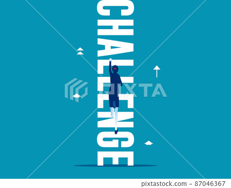 Determination to never give up for goals and growth. Effort and ambition concept 87046367