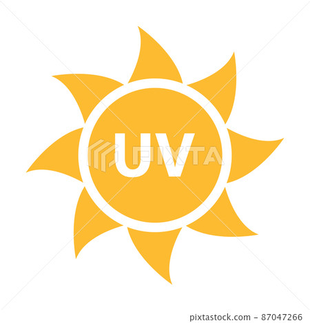 UV radiation icon vector solar ultraviolet light symbol for graphic design, logo, website, social media, mobile app, UI illustration. 87047266
