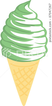 Soft serve ice cream _ matcha vanilla mix 87047267